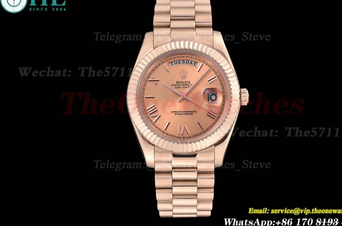 RG GDF 40mm Daydate Dial MY8215 Gold Rose RG 0205